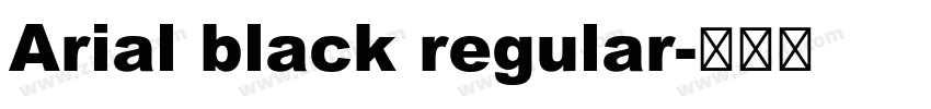 Arial black regular字体转换